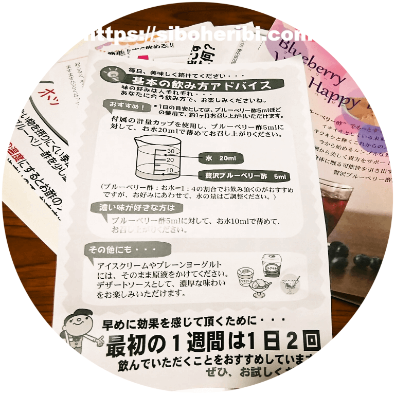 贅沢ブルーベリー酢飲み方