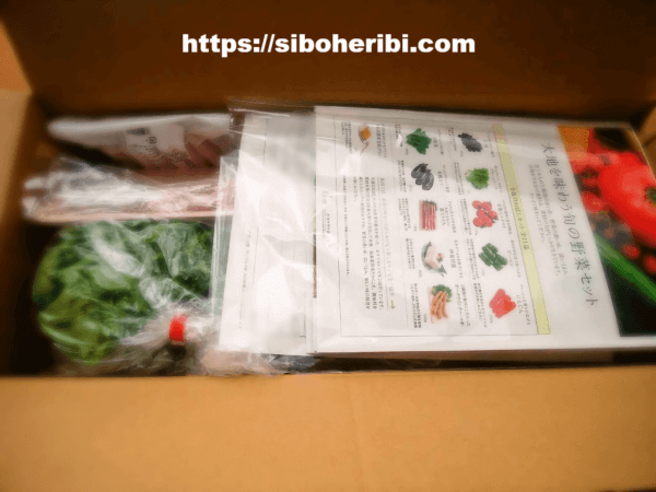 大地を守る会：段ボール中身